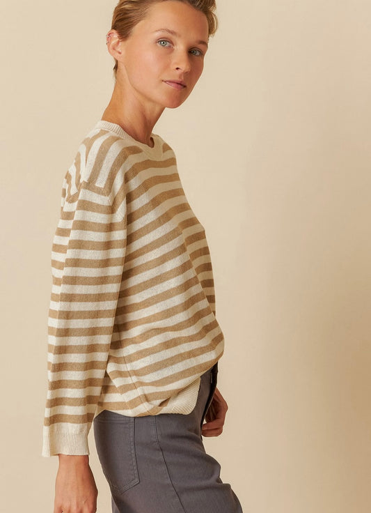 Indi + Cold Jersey Stripe Sweater