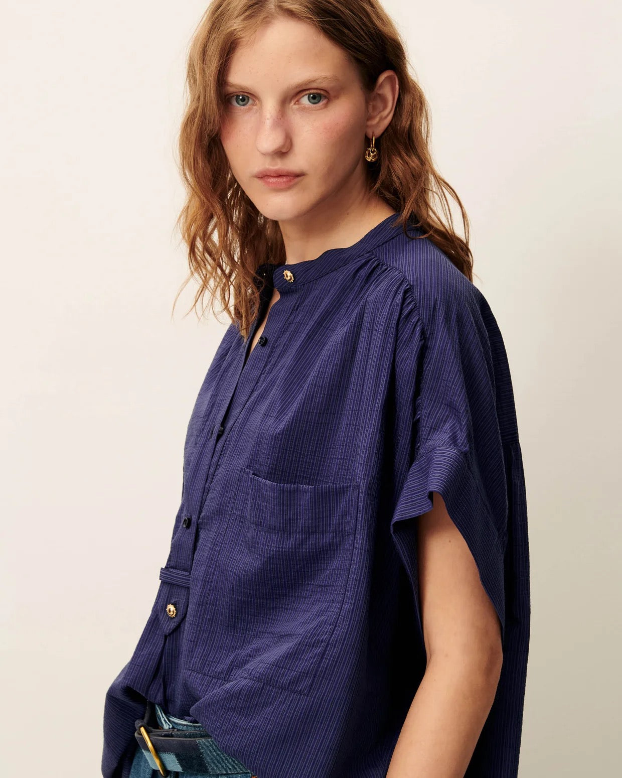 Sessun Camille Shirt Bleu Emilienne