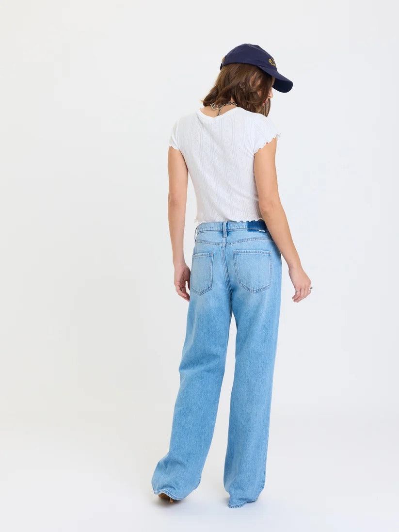 Daze 2K Mid Rise Relaxed Baggy Jean