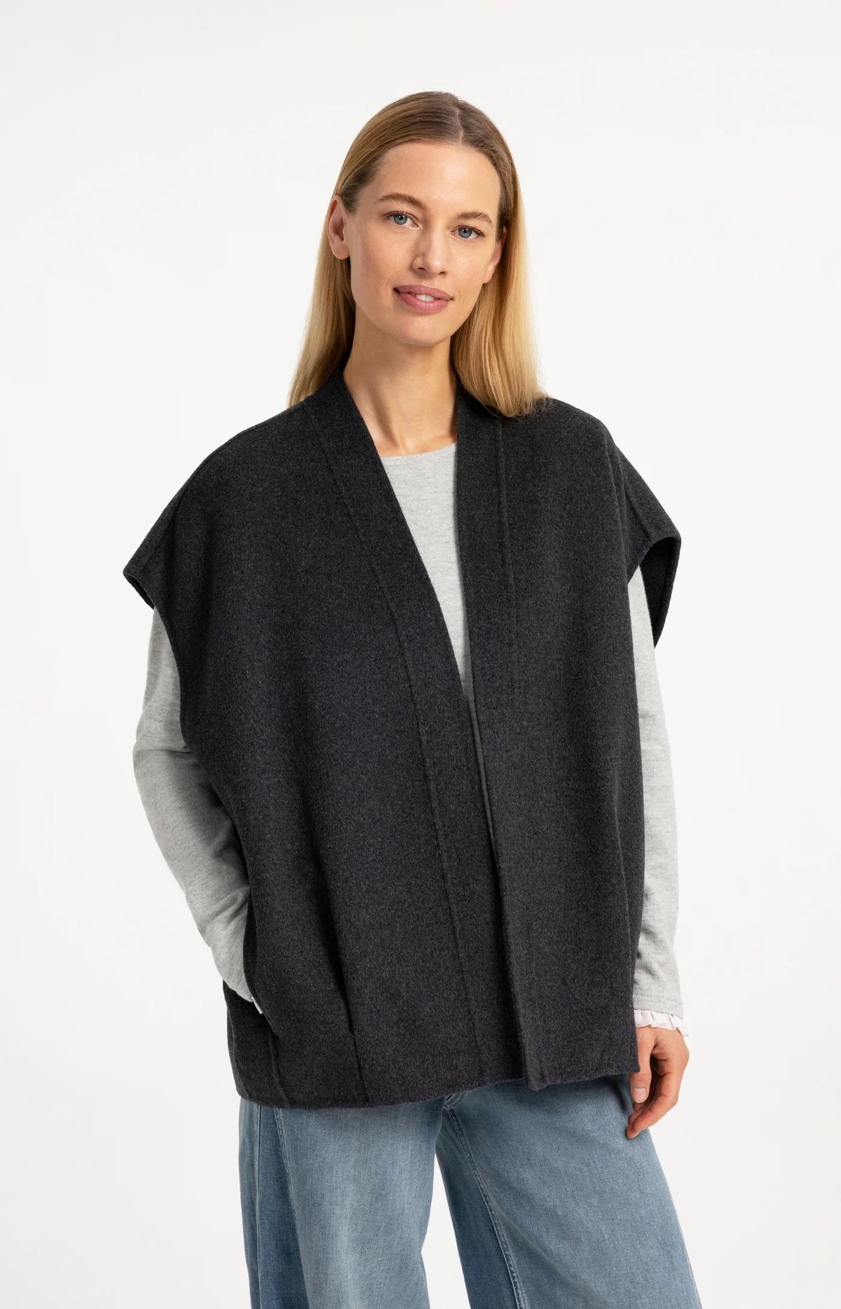YaYa Oversized Wool Blend Gilet