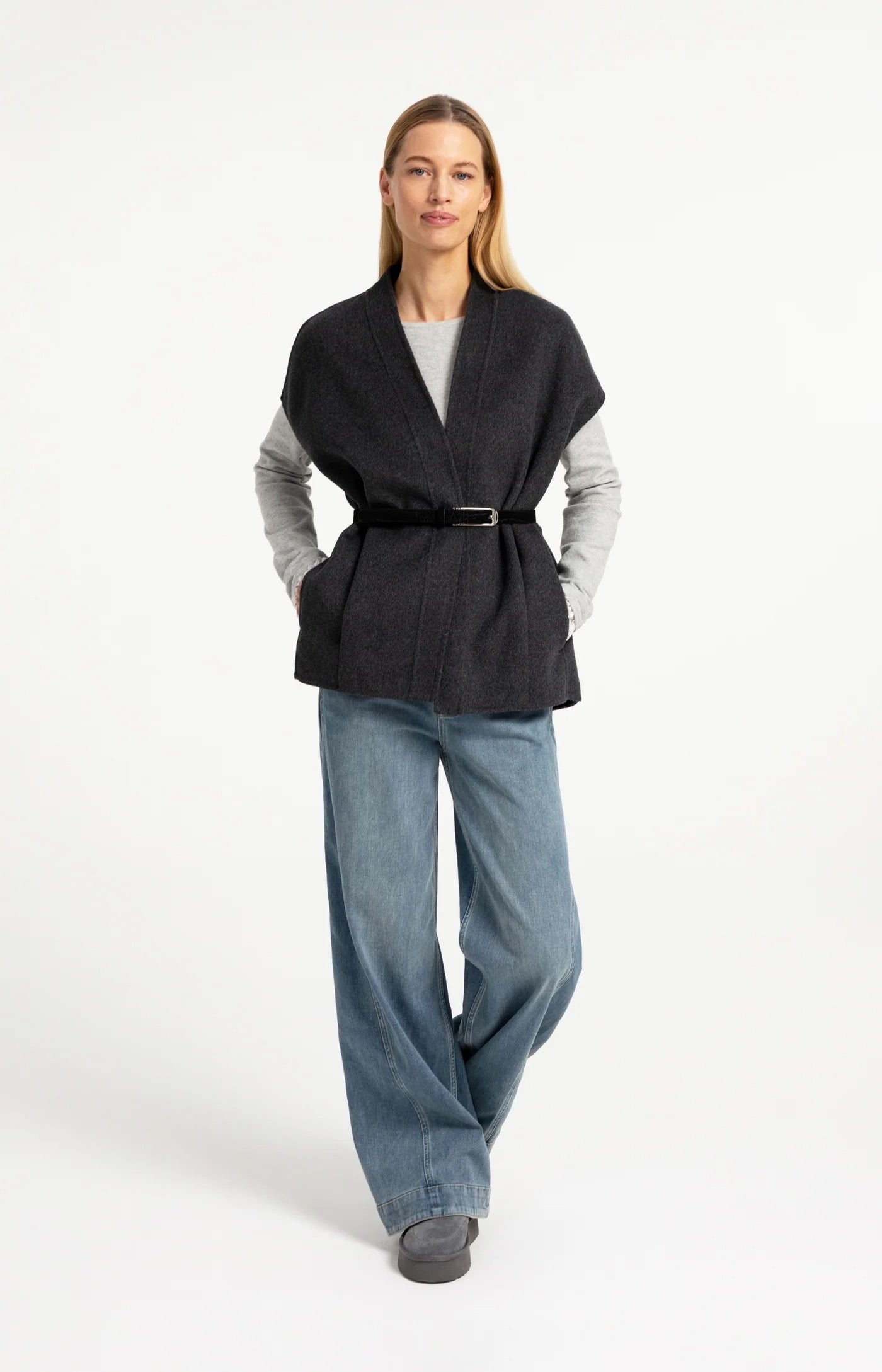 YaYa Oversized Wool Blend Gilet