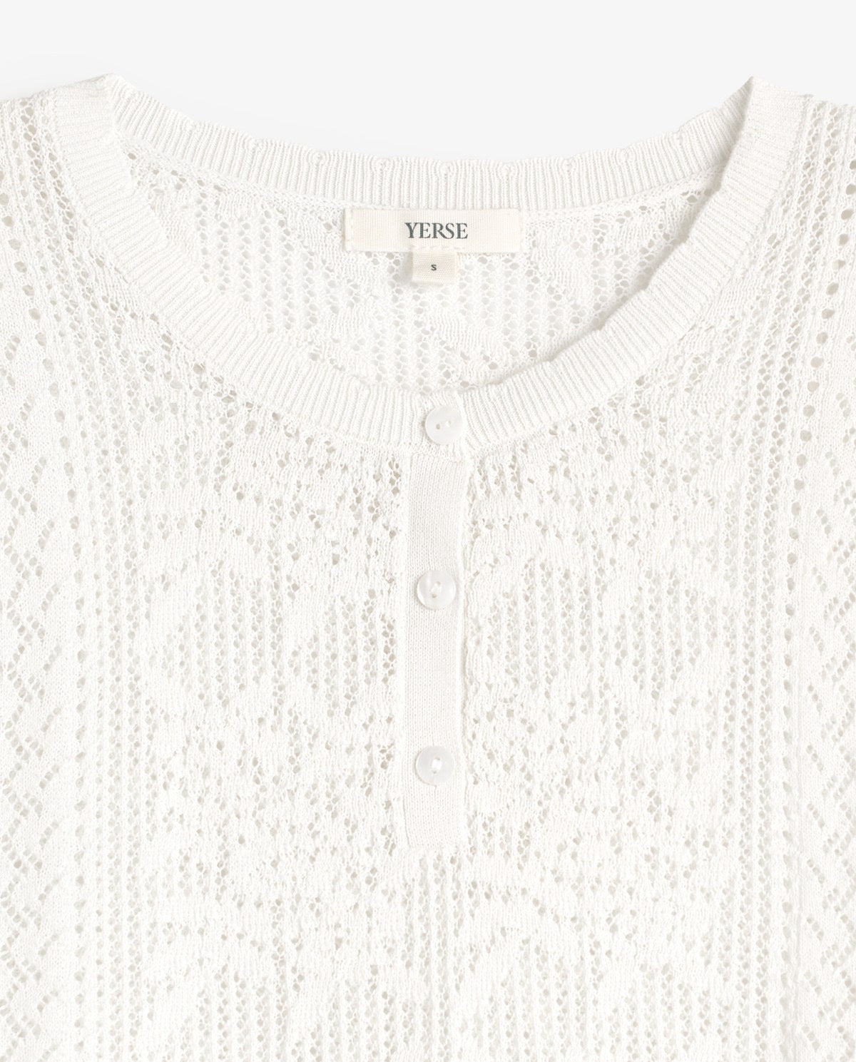 Yerse Pointelette Sweater With Puffed French Sleeves