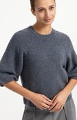 YaYa Knit Sweater With Balloon Sleeves (+2 colours)