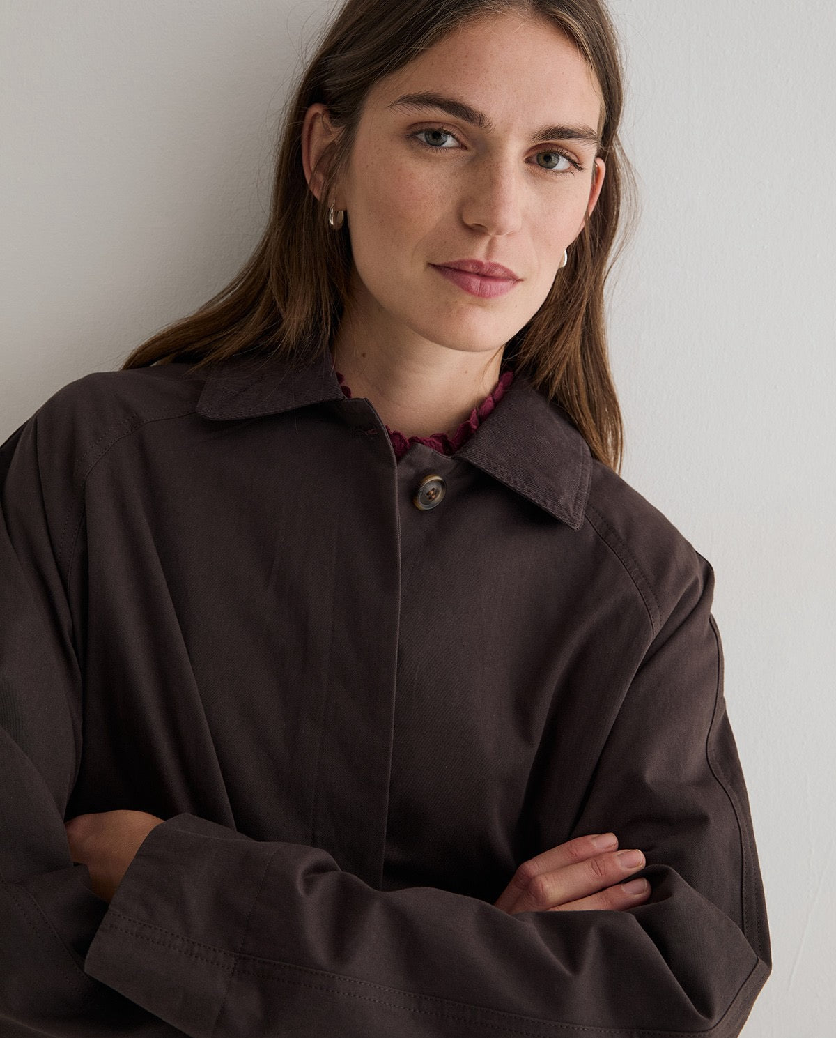 Yerse Short Trench Coat