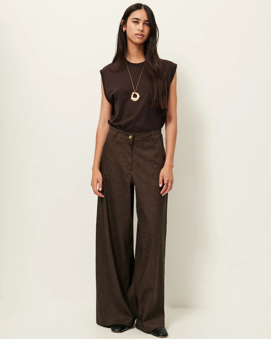 Sessun Deedoo Sleeveless T-Shirt Espresso