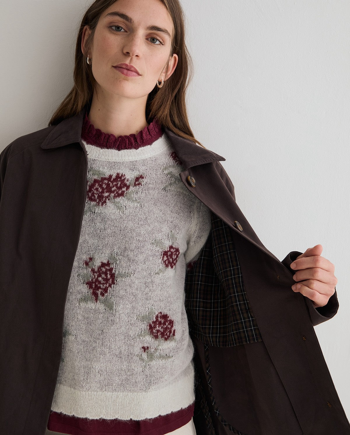 Yerse Short Trench Coat
