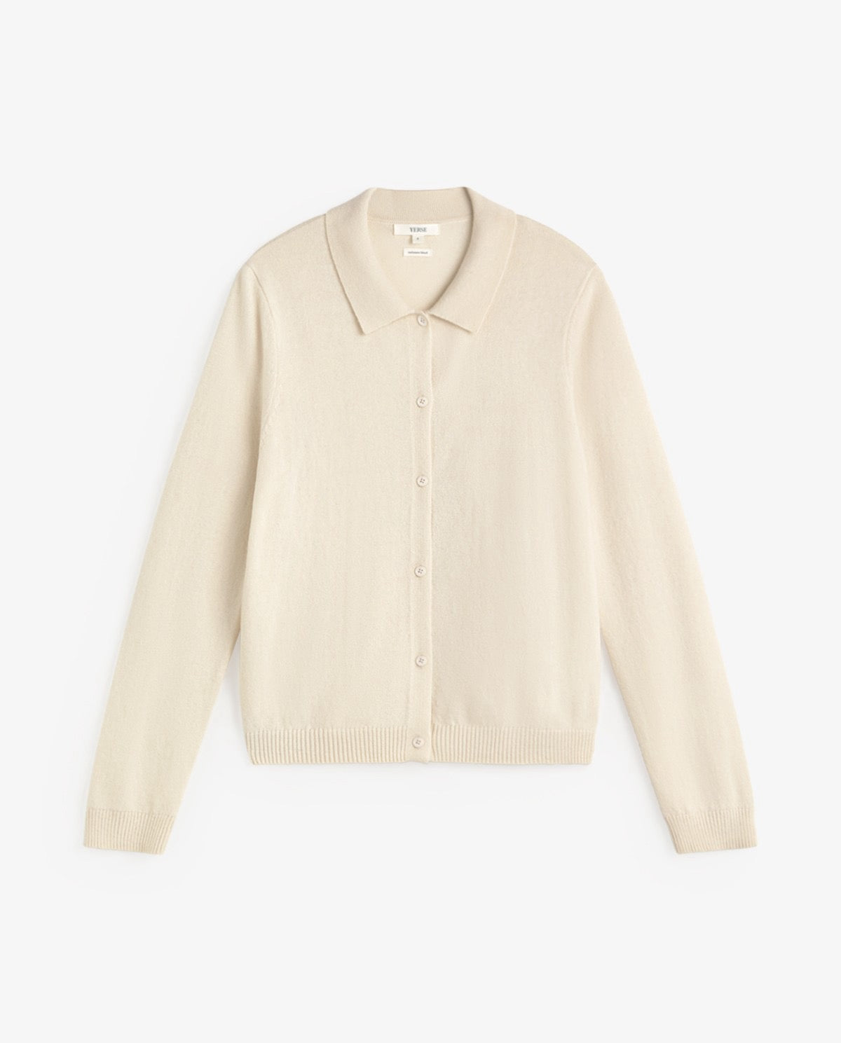 Yerse Wool Cashmere Blend Polo Neck Cardigan