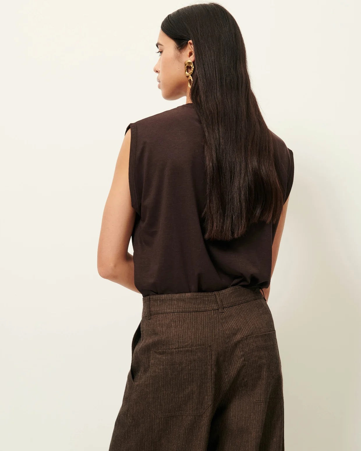 Sessun Deedoo Sleeveless T-Shirt Espresso