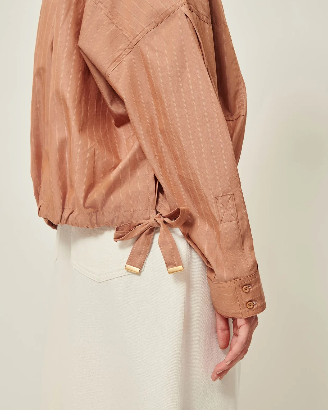 Sessun Casaba Shacket With Ties