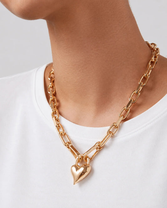 Jenny Bird Padlock Heart Pendant Necklace