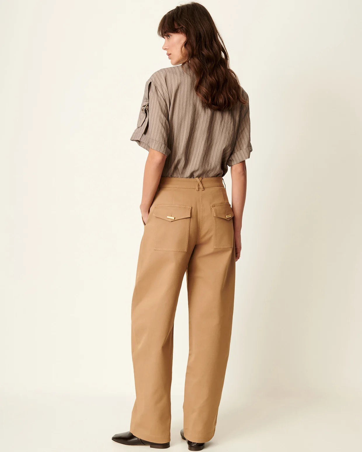 Sessun Safara Short Sleeve Blouse - Sandstone