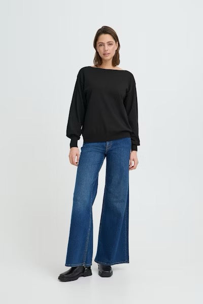 Ichi Luls Boat Neck Sweater