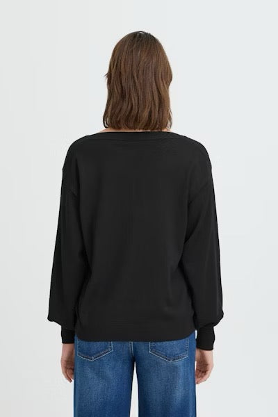 Ichi Luls Boat Neck Sweater