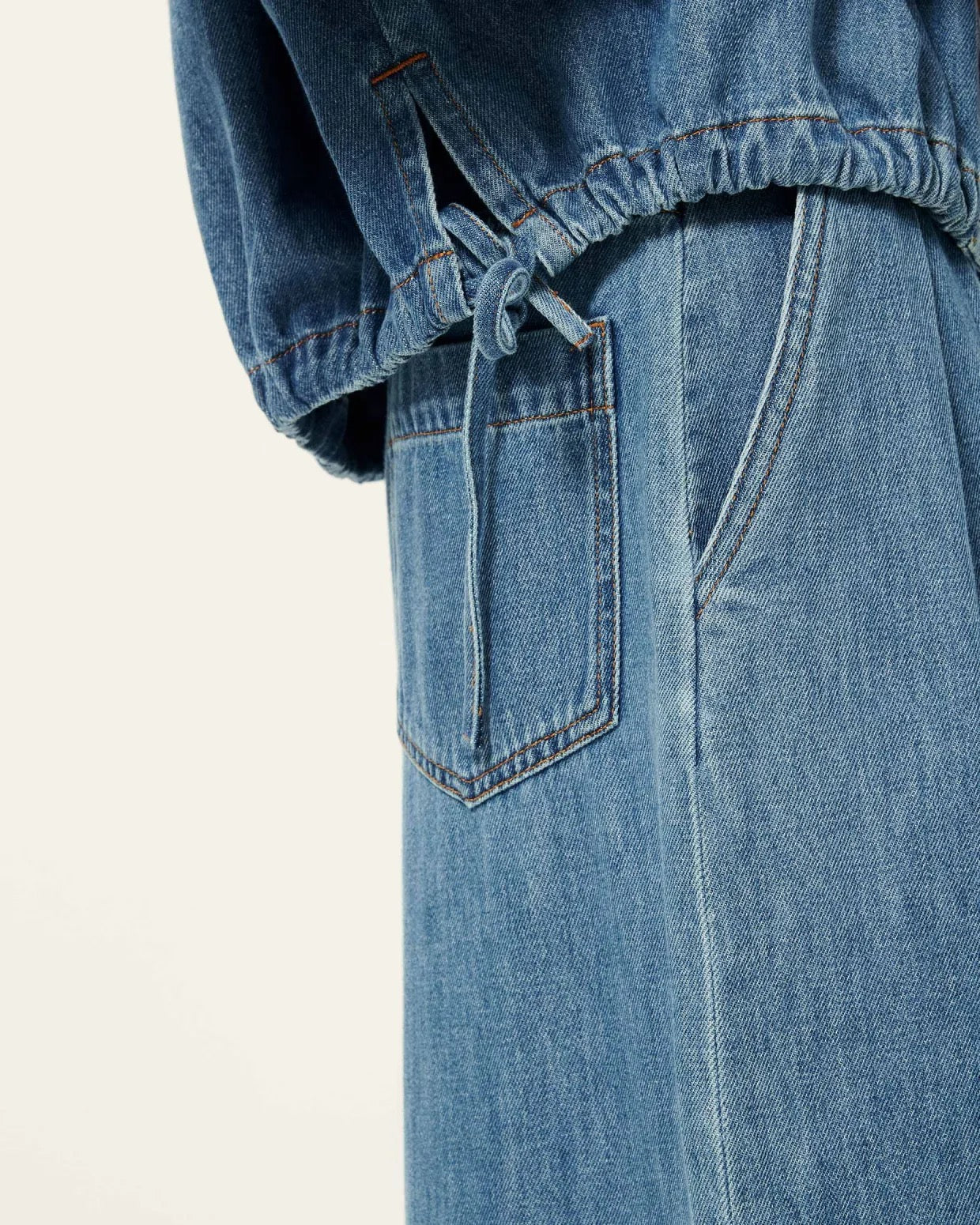 Sessun Cazanim Mid Blue Denim Jacket