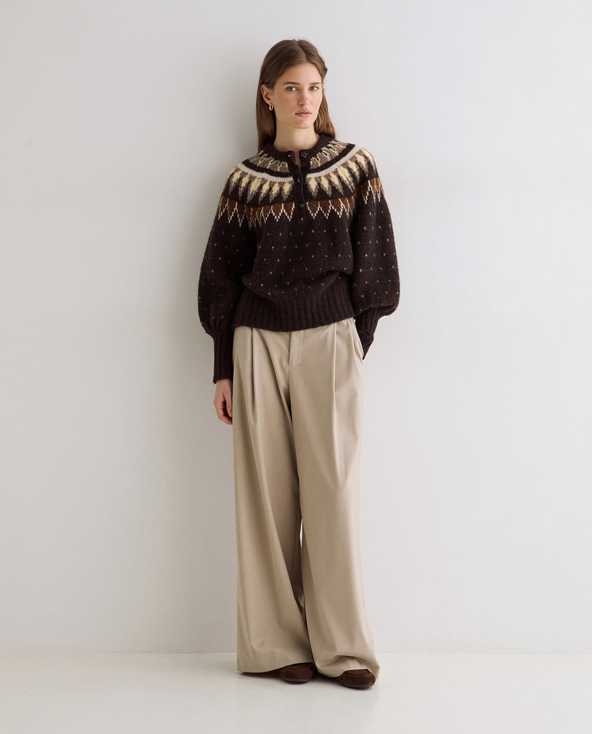 Yerse Nordic Jacquard Sweater