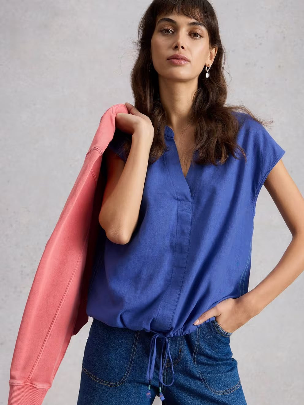 White Stuff Nicole Linen Blend Top (2 colours)