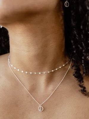 Loops Lustre Shimmer Necklace Sterling Silver