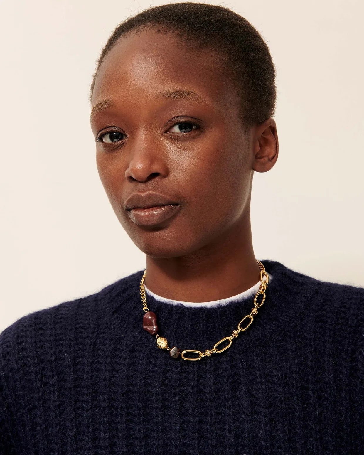 Sessun Niova Pearl And Chain Necklace