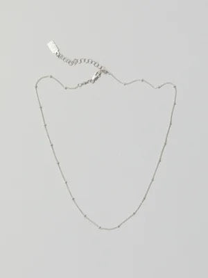 Loops Lustre Beaded Necklace Sterling Silver