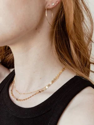 Loops Lustre Beaded Necklace 14k Gold Fill