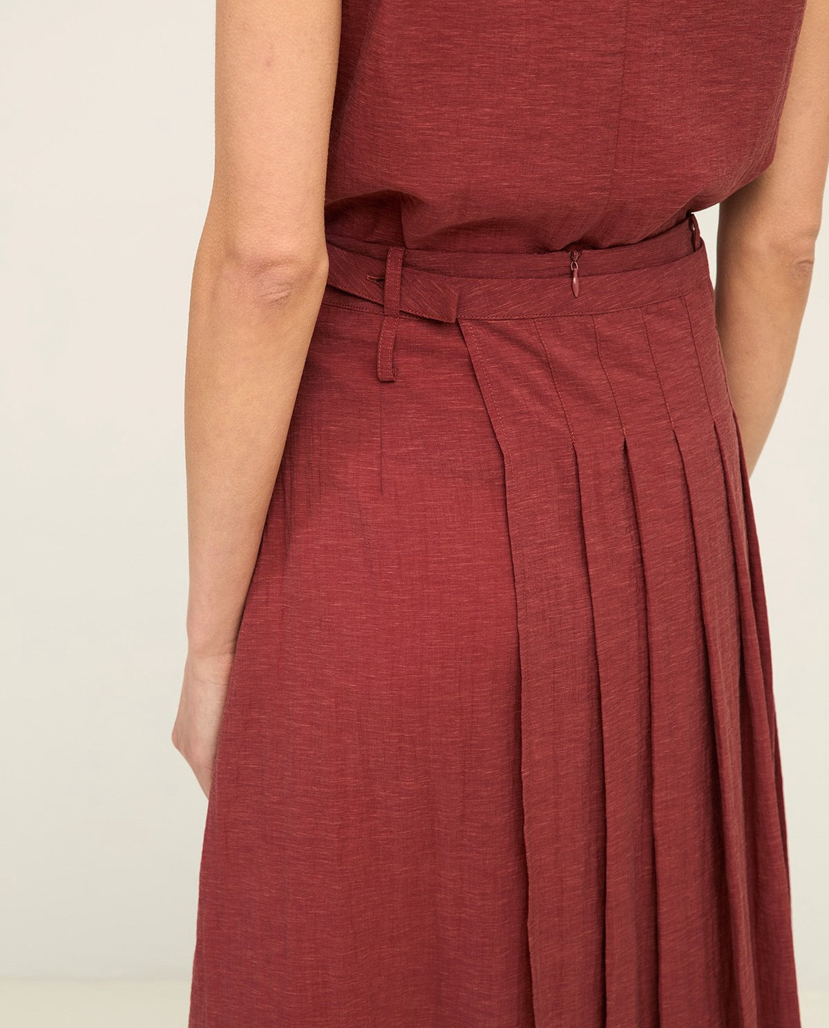 Yerse Double Layer Midi Skirt