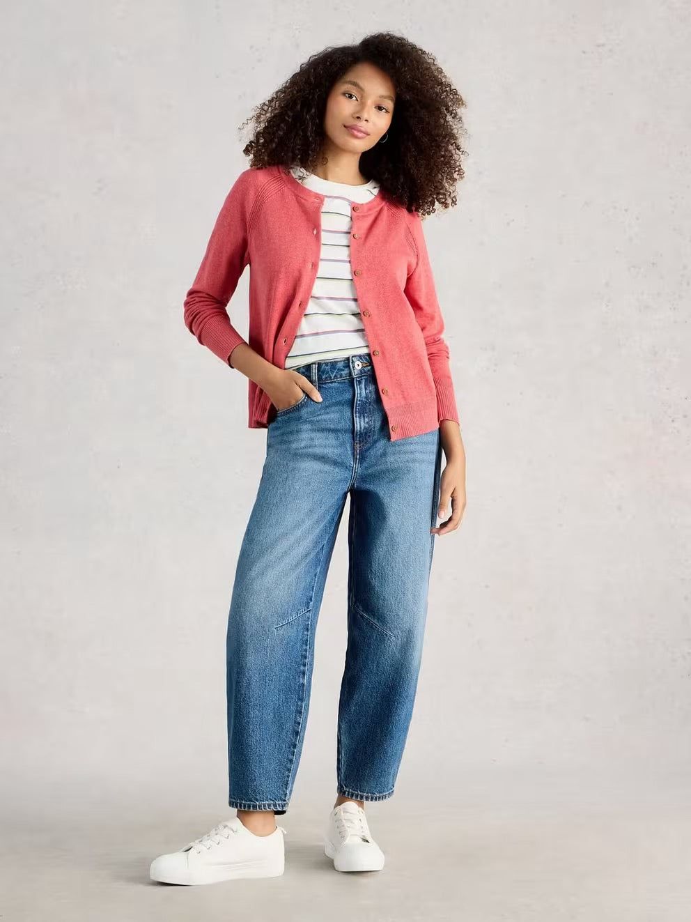 White Stuff Lulu Cardi - Mid Pink