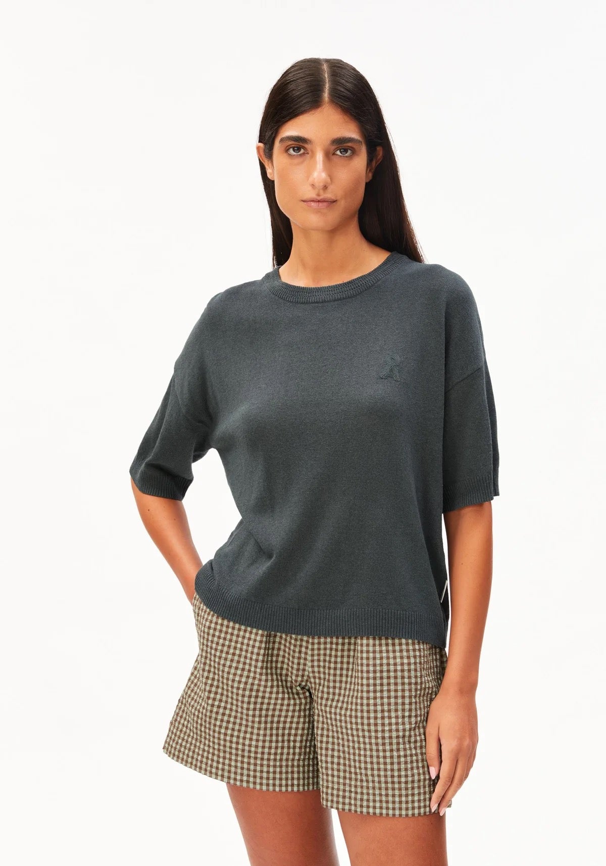 Armed Angels Short Sleeve Linen Blend Knit Sweater (2 Colours)