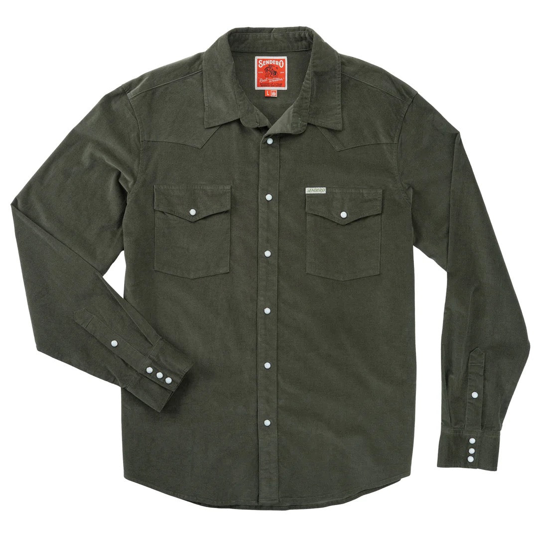 Sendero Wyatt Pearl Snap - Corduroy (3 colours)