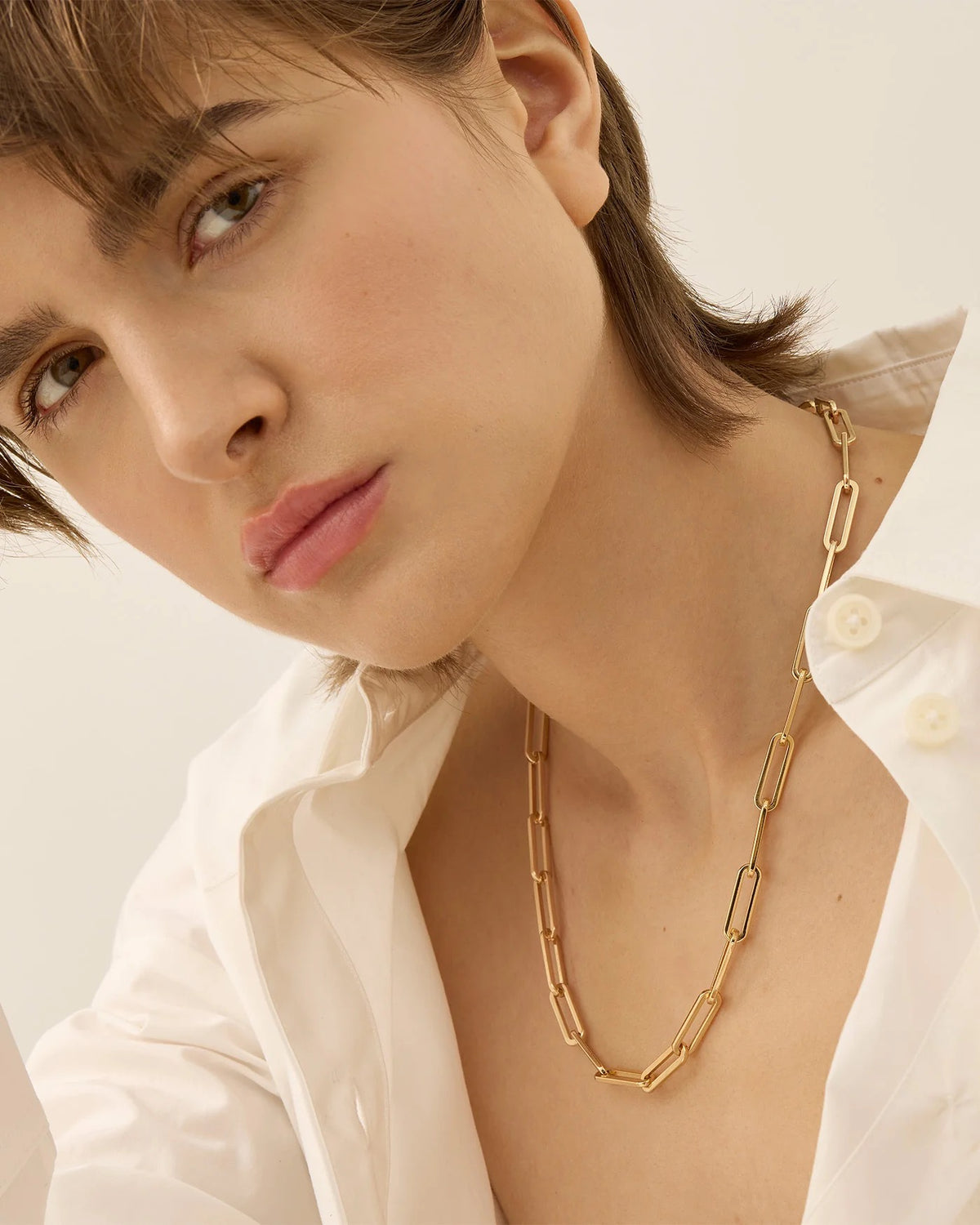 Jenny Bird Andi Slim Chain Gold / Two Tone  Necklace