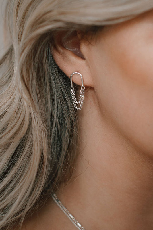 Loops Waterfall Earring / Silver