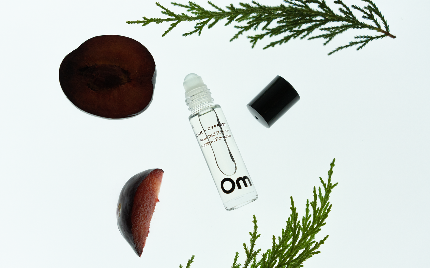 Om Organics Wild Plum + Cypress Scented Roll On