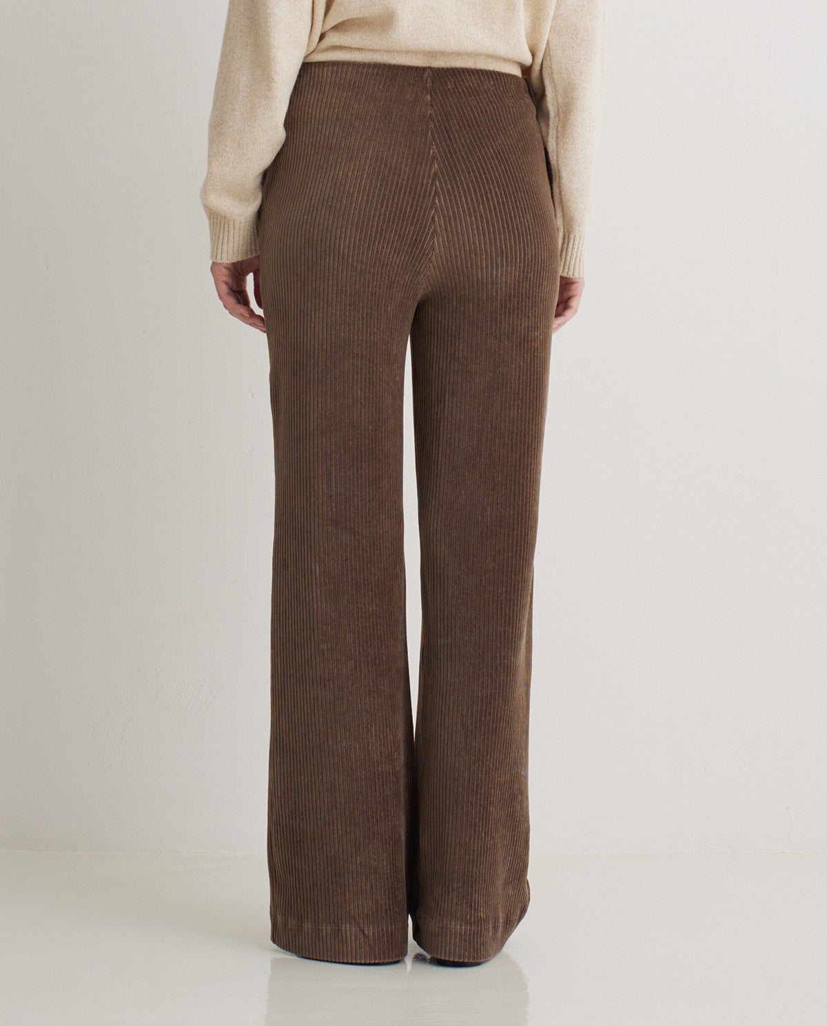 Yerse Bootcut Cord Trouser Brown
