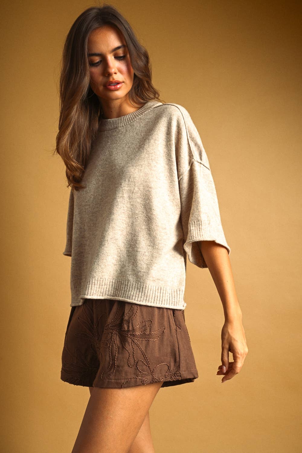 Miou Muse Sweater S/S Heather Grey