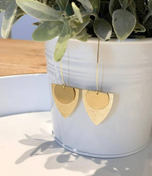 Clover & Coast Long Drop Pyramid Earring