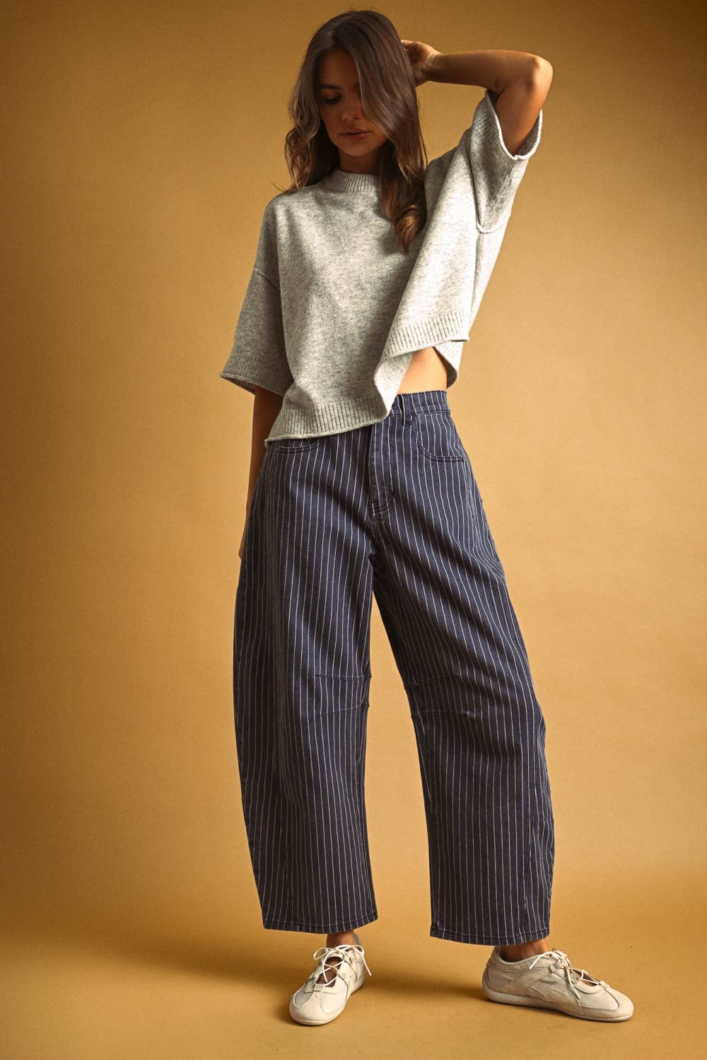 Miou Muse Barrel Pant Stripe