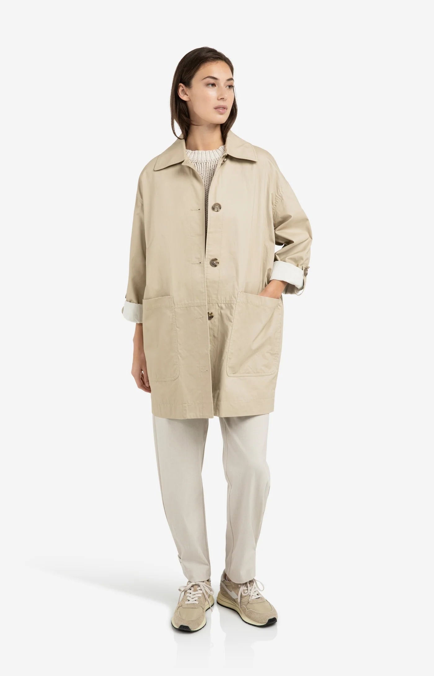 Yaya Oversized Midweight Cotton Jacket
