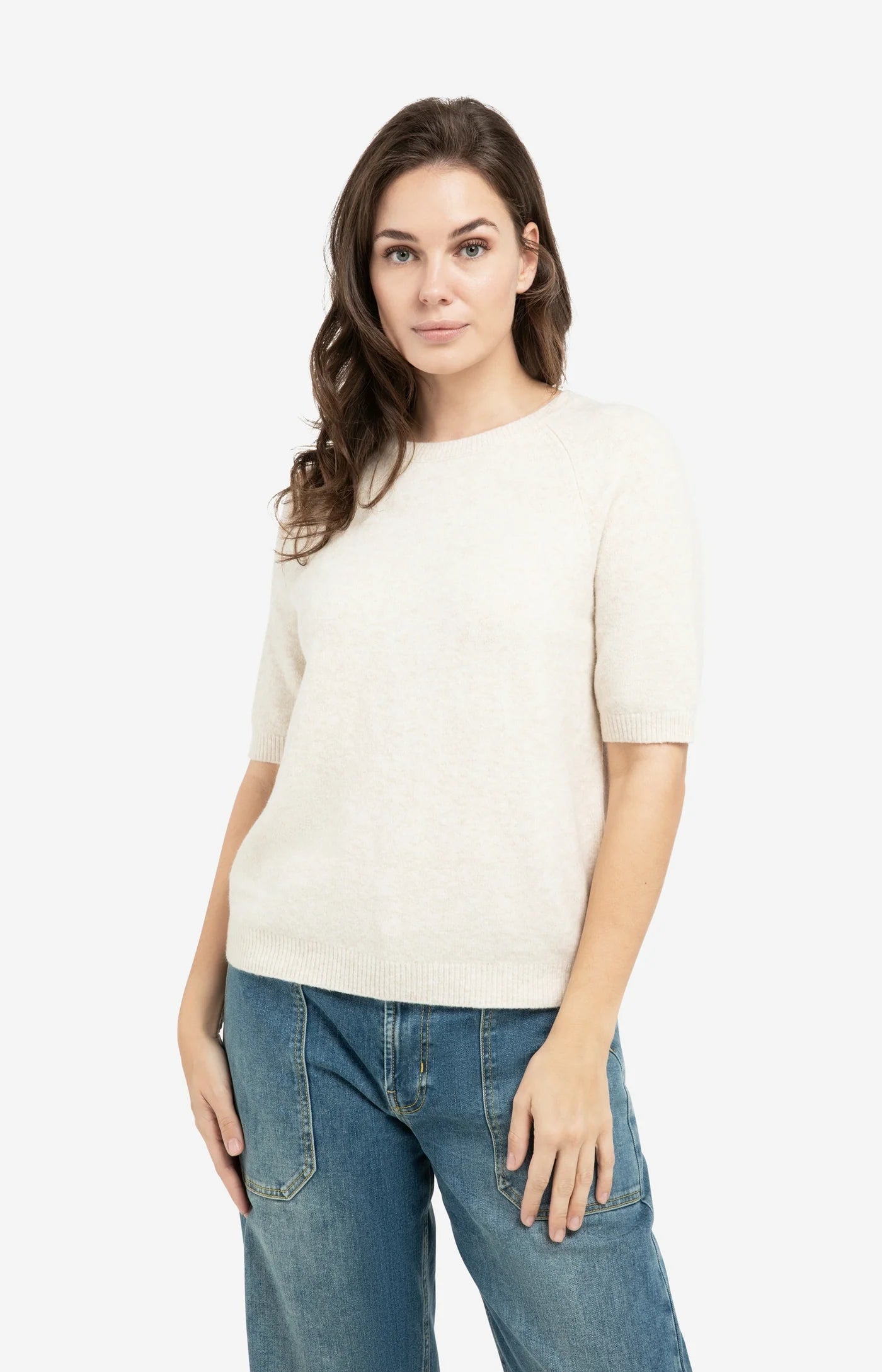 YaYa Raglan Short Sleeve Sweater