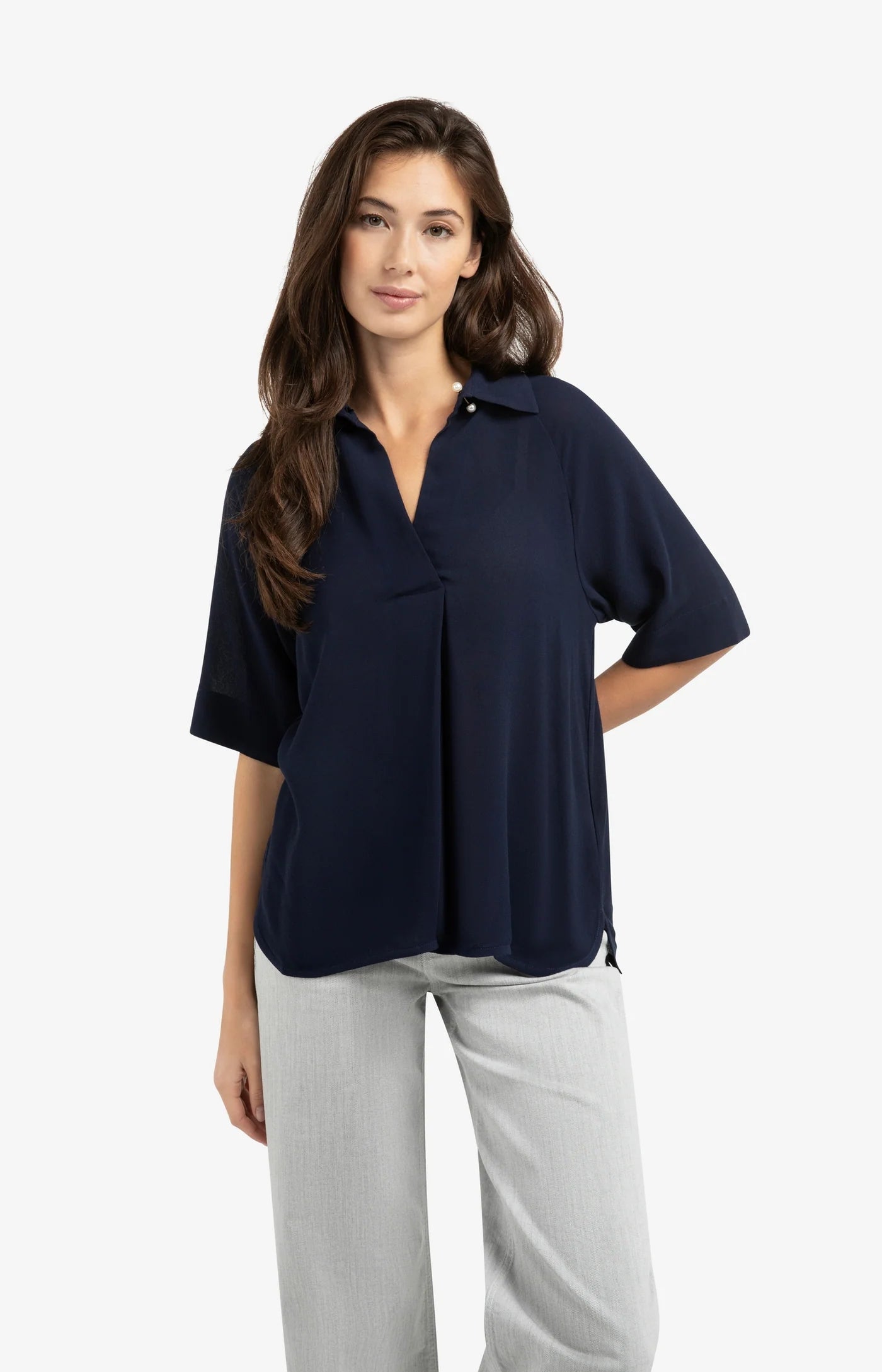 Yaya Pearl Detail Raglan Top