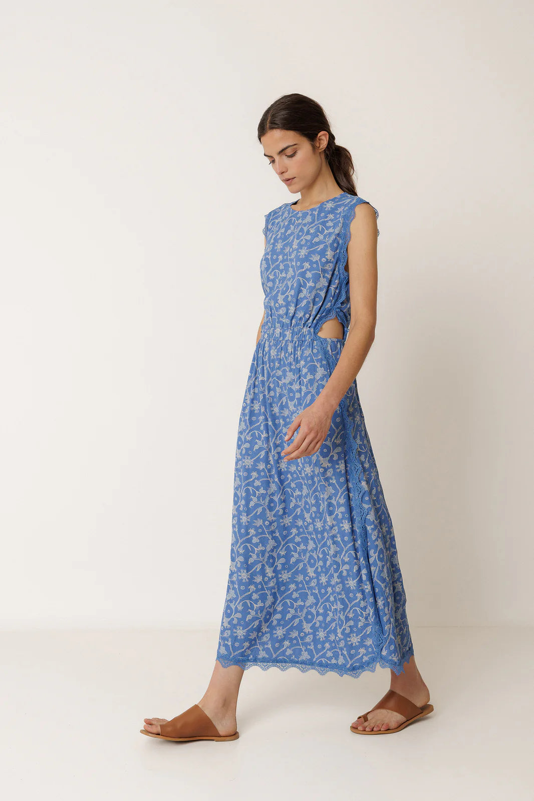 Indi & Cold Blue Dress Embroidered