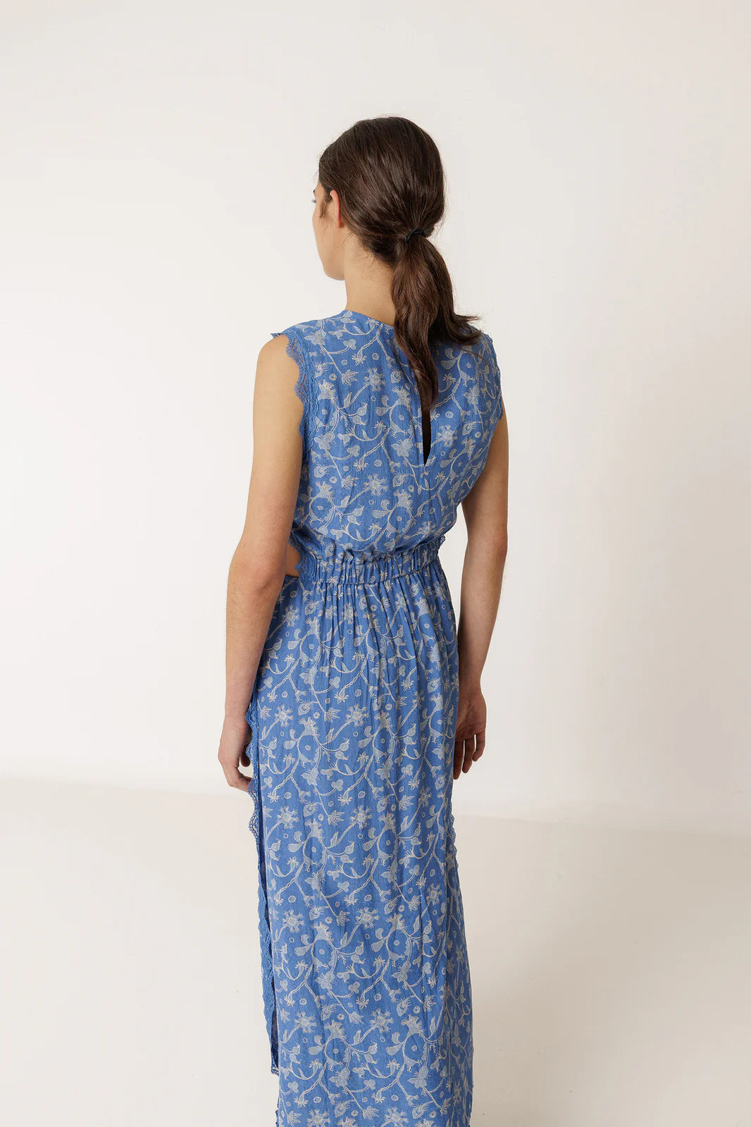 Indi & Cold Blue Dress Embroidered