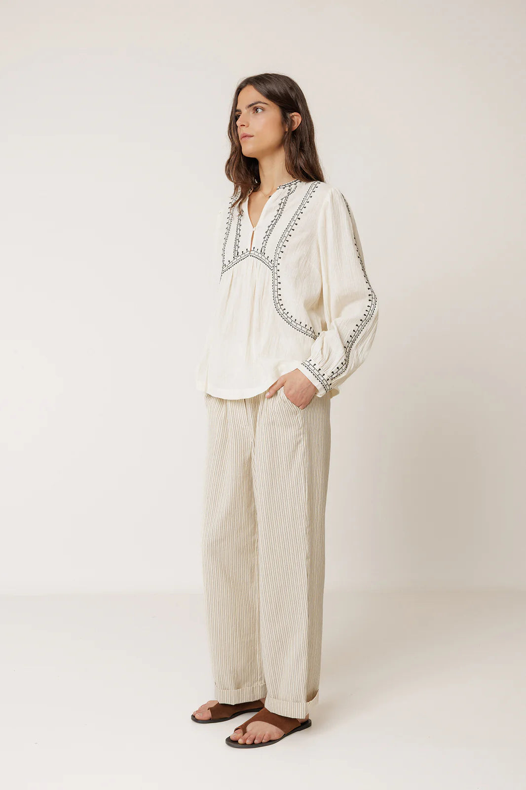 Indi & Cold Embroidered Blouse (2 colours)