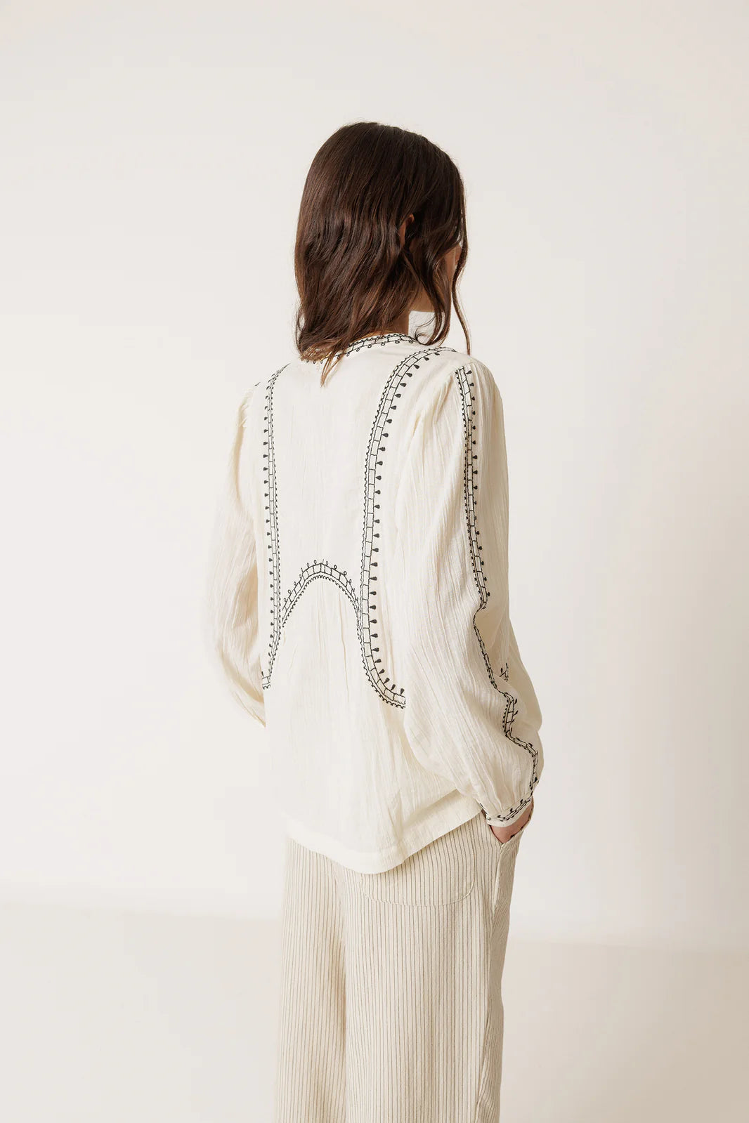Indi & Cold Embroidered Blouse (2 colours)