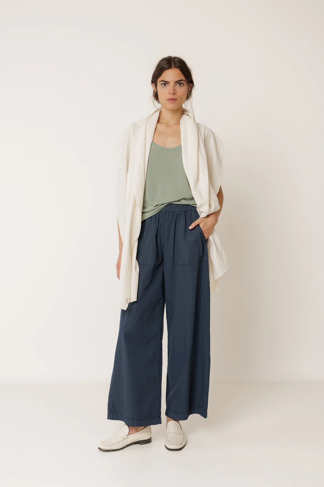 Indi & Cold Cotton-Textured Scarf (2 colours)