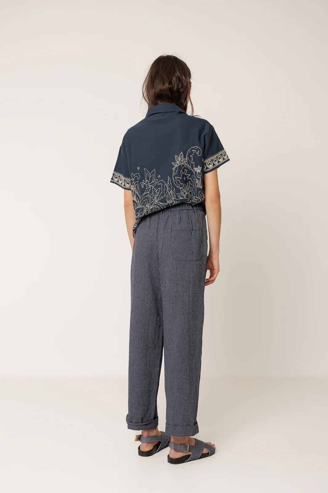 Indi & Cold Pleated Pinstripe Trousers