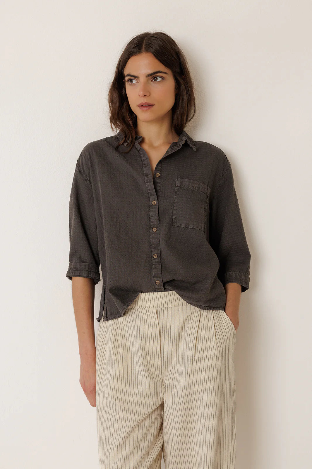 Indi & Cold Gray Button Up