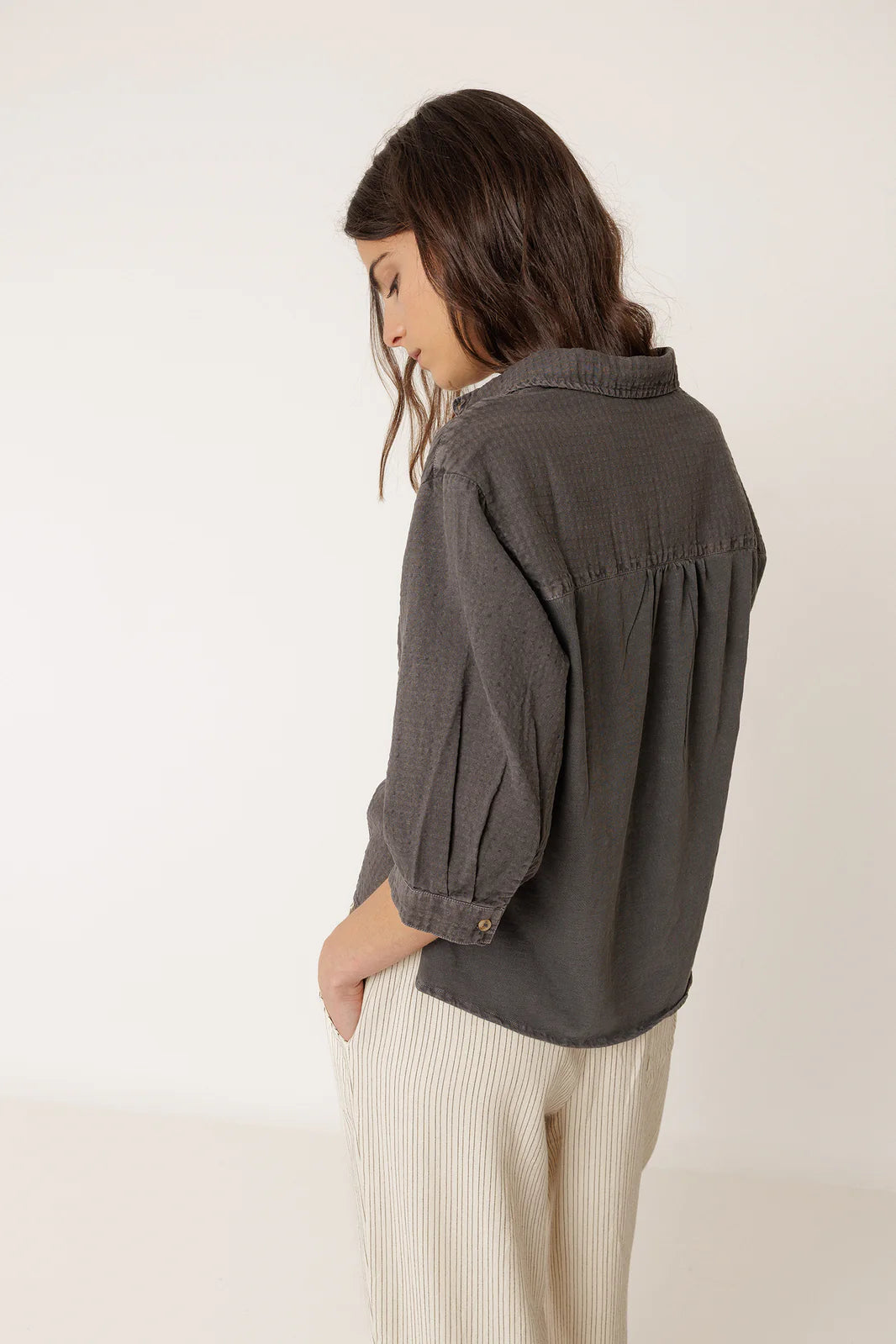 Indi & Cold Gray Button Up